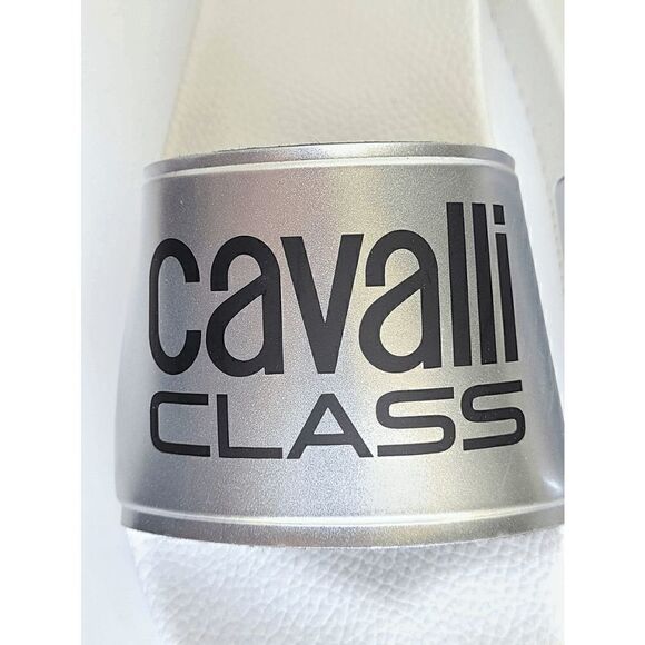 CAVALLI CLASS Women’s Comfort Pool White Logo Slides NEW WITH BOX MSRP $195 - Picture 9 of 12